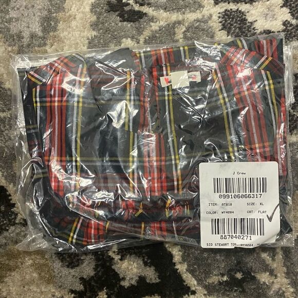 Crewcuts Girls' double-ruffle trim top in Stewart tartan* - Picture 4 of 4